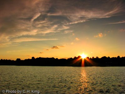 Sunset over Lake Luxembourg