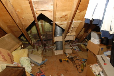 Chimney Going Through Garage/Laundry Room Attic