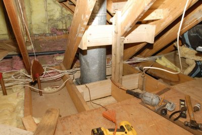 Chimney Going Through Garage/Laundry Room Attic