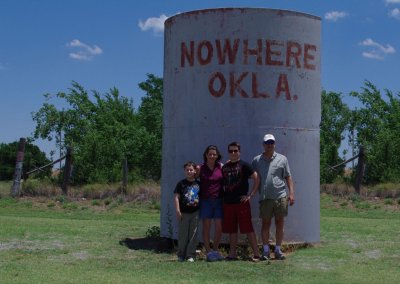 Photo op in Nowhere, Oklahoma.  