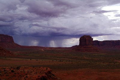 Rain in Monument Valley