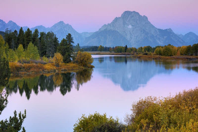 09/11/10 - Oxbow Bend Sunrise (Snake River looking west at Mt. Moran, Grand Tetons NP)