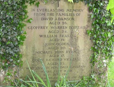 young potholers' memorial at conistone church
