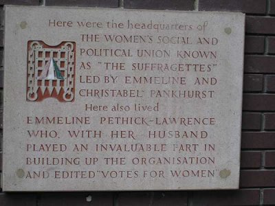 suffragette plaque - now lse, london