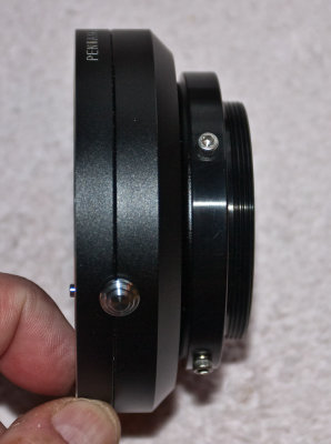 side view of Pentax lens to QSI wsg adapter