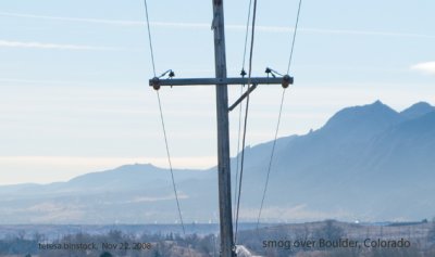 Particulates and Smog Haze Front Range near Boulder and Estes Park