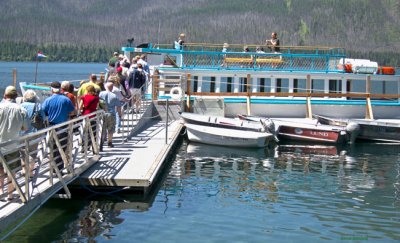 z IMG_0139 Visitors board tour boat at Lake McDonald Lodge.jpg