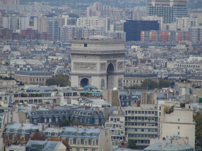 Arc de Triomphe from Eiffel Tower