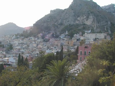 Taormina view from Greek theatre