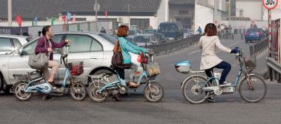 Three electric bikes