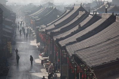 Rooftops in early haze