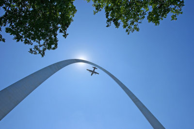 C-130  over the Gateway Arch
