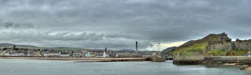 Peel Bay and Castle, Isle of Man