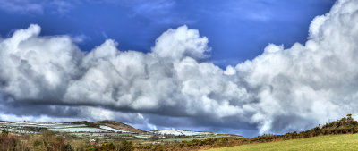 Heavy clouds over Glen Mona  (Best viewed at original size)