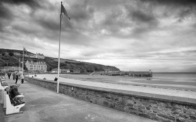 Port Erin on a cold autumnal day