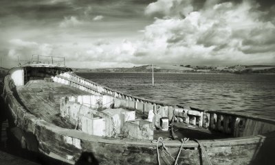 Abandoned boat, Westport harbour