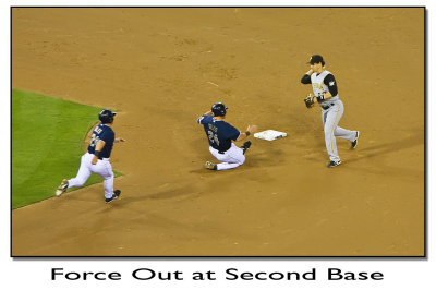 Force Out at Second Base