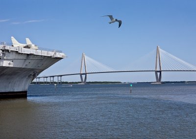 Ravenel Bridge and USS Yorktown