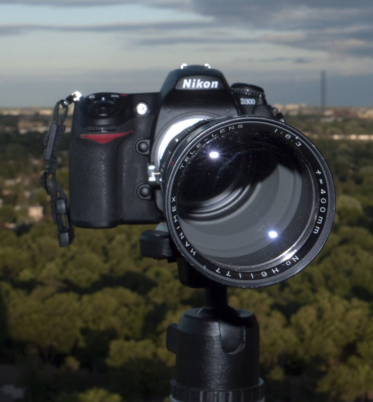 400mm f6.3 Haminmex on D300 front view