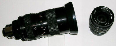 Canon 15-150mm f2.8 TV lens and Leica R 24mm f2.8 Elmarit