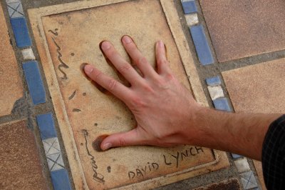 David Lynch handprint - Cannes