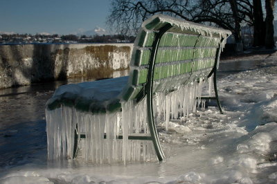 Frozen bench