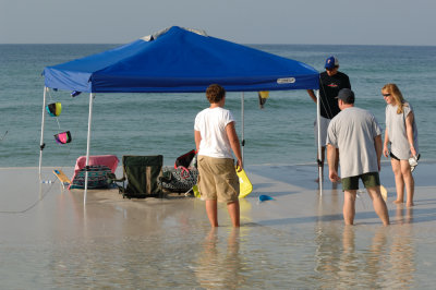Tents/Canopies abandoned at Navarre Beach