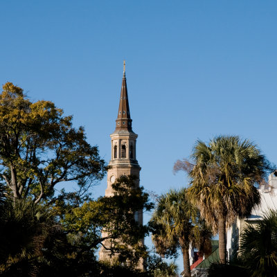 St. Philip's Church looking north on Church Street