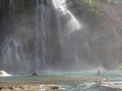 The waterfalls of Havasu Creek