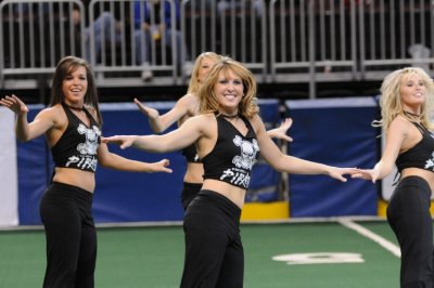 Black Pearls dance at the 1st  home game 2009