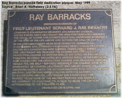 Ray Barracks 1958 Friedberg Germany plaque.jpg