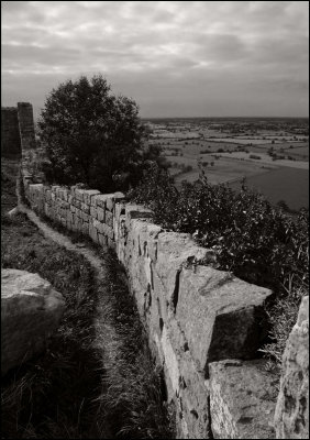 Beeston castle wall.