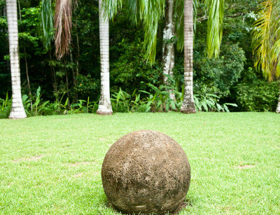 Stone ball in Tropical Garden