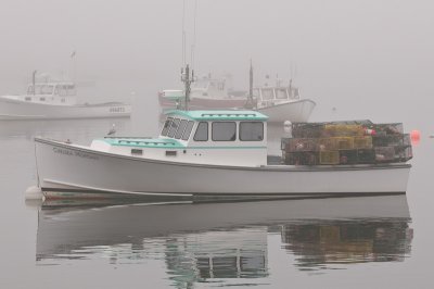 Lobster Boat in Fog