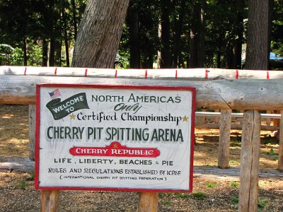 Cherry Spitting Arena Sign, Glen Arbor