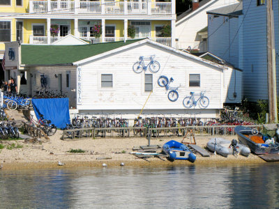 bicycleshop; view from ferry dock