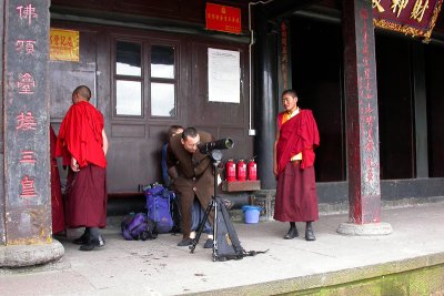 Monks at Emei Shan