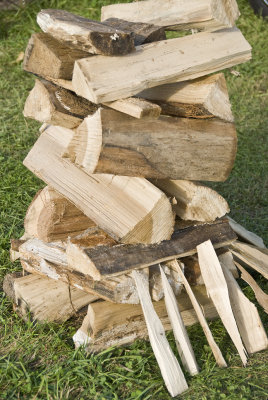An Artful Wood Stack