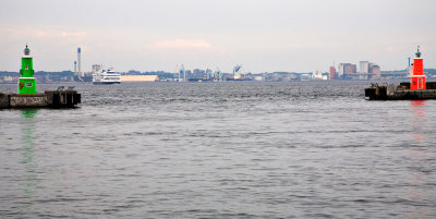 Helsingborg, Sweden viewed from Helsingor