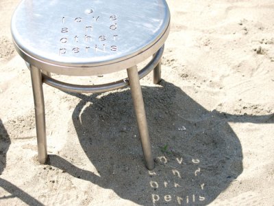 Stool with a message