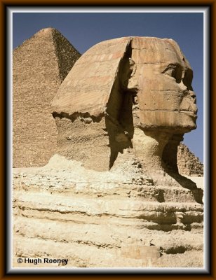 EGYPT - GIZA - THE SPHINX WITH THE GREAT PYRAMID