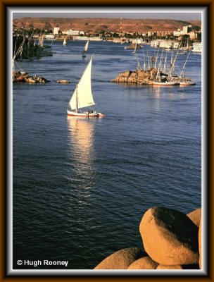 EGYPT - ASWAN AND THE NILE AT SUNSET