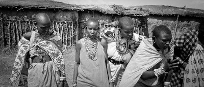 Maasai women (bw)