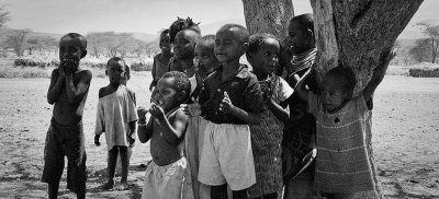 Samburu children panorama