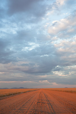 Namib Desert Road Cloudscape