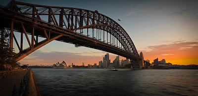 Sydney Harbour Bridge Sunset Panorama