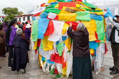 Worshipers Outside Jokhang Monastery