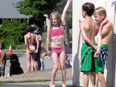 Kids Washing with Cold Water in Kirkland, WA