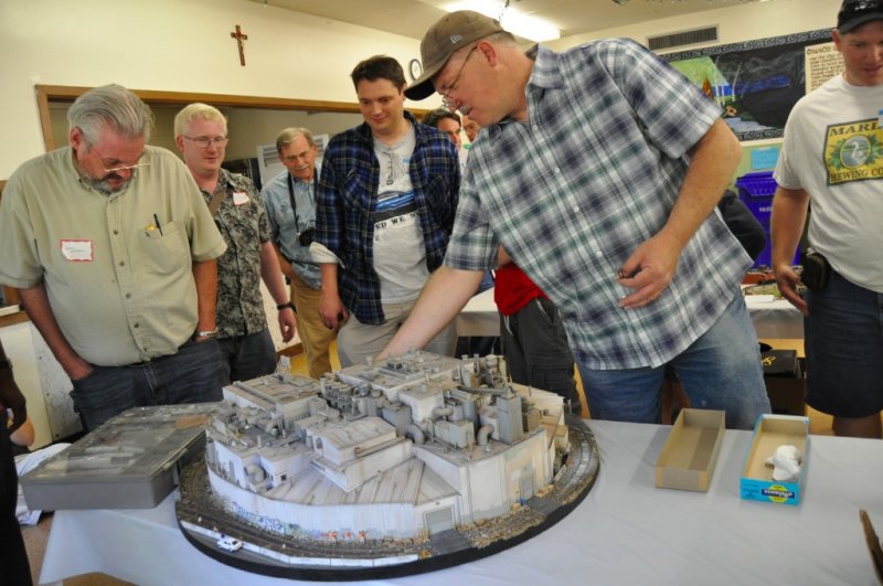 Greg Malinowski shows off his creation