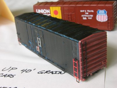 Reworked UP 40' Grain cars by David Pires